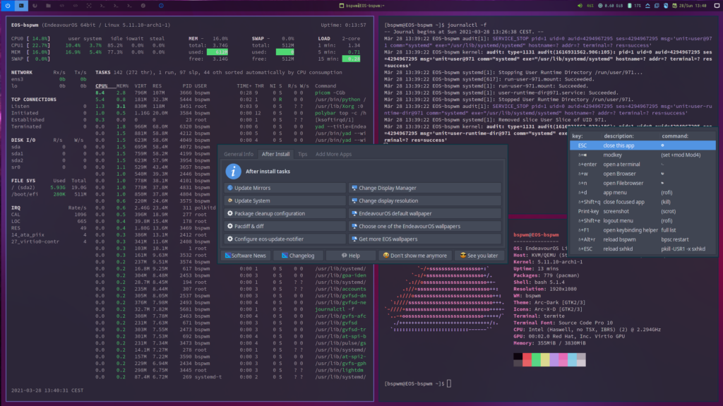 DE e WM - Screenshot di BSPWM